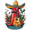 Chili Mexican Mariachi Guitarist Fiesta