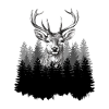 Jäger Bergsteiger Wanderer Hirsch