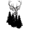 Jäger Bergsteiger Wanderer Hirsch