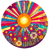 Sun with flowers