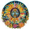 Motif de soleil artistique