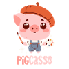 Artist Pig: Pigcasso