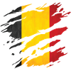 Belgique - Drapeau national, rayures, fissures