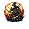 Samouraï japonais drôle et cool