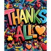 Cheerful graffiti-style thank you illustration