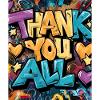 Graffiti Style Thank You Printing