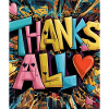 Graffiti Style Thank You Heart Design