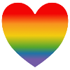 LGBT Shirt Rainbow Heart white