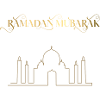 Ramadan Mubarak Golden Mosque