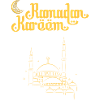 Ramadan Kareem Golden Mosque