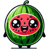 Kawaii Watermelon Cartoon Design