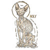 Cat Sphinx Skeleton Tattoo