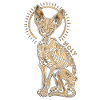 Cat Sphinx Skeleton Tattoo