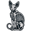 Cat Sphinx Skeleton Tattoo