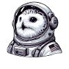 Snowy Owl Astronaut Space Adventure