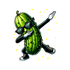 Funny Cucumber Dabbing Dancing