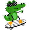 Skateboard Croco