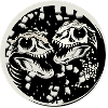 Two Dinosaur Skull Tyrannosaurus Rex