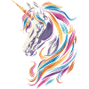 Buntes Einhorn