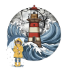 Lighthouse Sea Girl Maritime Coast