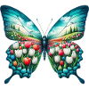 Butterfly flowers tulips tulip
