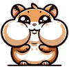 A cartoon style hamster