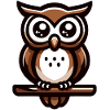 A cartoon style owl