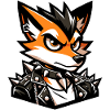 A cartoon style punk rock fox