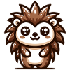 A playful cartoon style hedgehog
