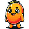 A playful cartoon style mango