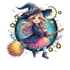 Cute Witch Wand Witch's Broom