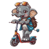 Trottinette éléphant
