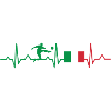 Italy Football Heartbeat ECG