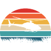 Helicopter Pilot Retro Gift