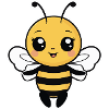 Petite abeille mignonne, bébé abeille