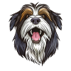 Bearded Collie | Cartoon Artwork