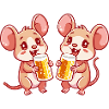 Mouse Comic Beer Funny Booze