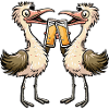 Ostrich Comic Beer Funny Booze