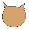 Cat Head Animal Icon Brown