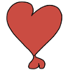 two hearts heart red