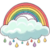 Cloud with rainbow