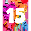 NO. 15 NUMBER 15 COLORFUL 15TH BIRTHDAY