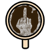 Coffee with Middle Finger Misanthrope