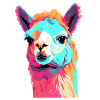 Alpaka in Pop Art