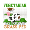 Anti Vegan VEGETARIANO INDIRETTO IL MIO CIBO NUTRITO CON ERBA