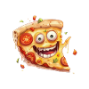 Funny Pizza Slice With Face