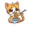 Katze Nudeln Ramen in Kawaii