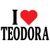 t-shirt I love Teodora maglietta idea regalo