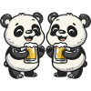 Panda Comic Beer Funny Booze