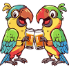 Papagai Comic Bière Drôle Alcool